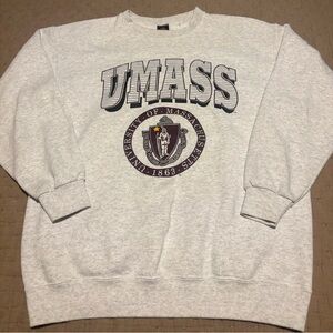 Vintage UMass University of Massachusetts Crewneck Sweatshirt Size L